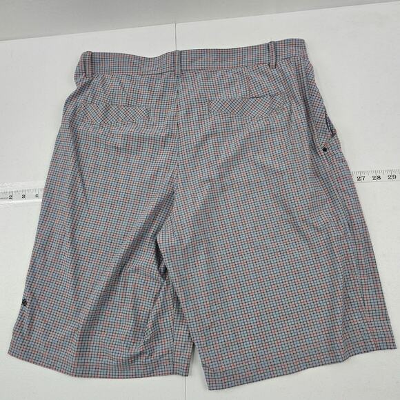 Lululemon mens plaid shorts size 36 gray 5616 - Picture 2 of 10